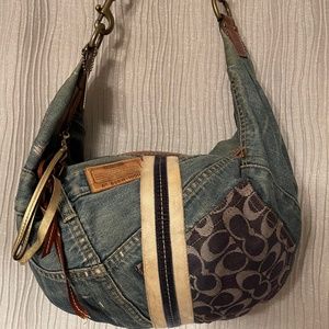 Coach Limited Edition Denim Patchwork Large Hobo *Rare* HTF Authentic
